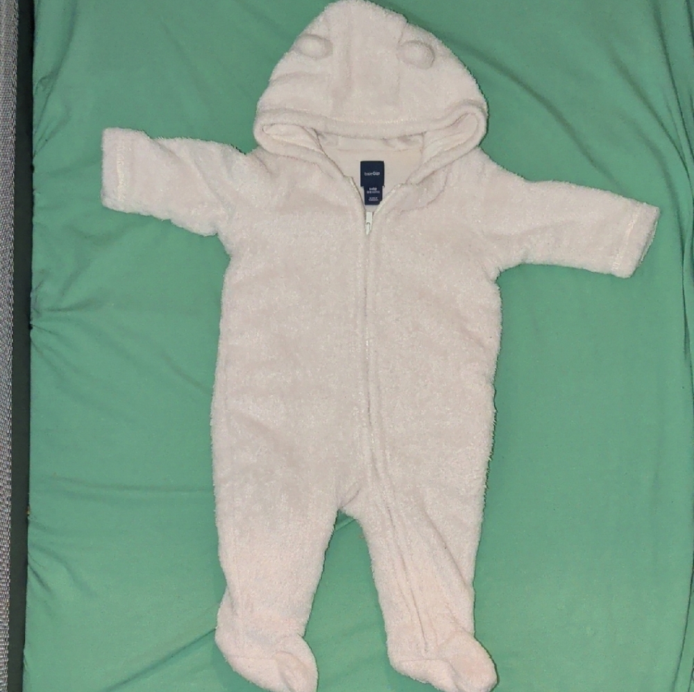 GAP Cream Warm Footie with Hood